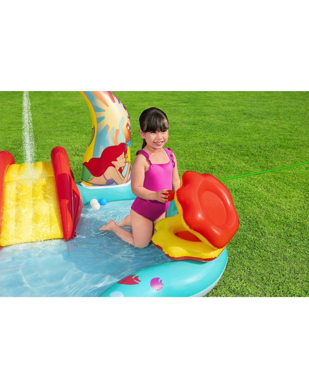 Bestway playcenter πισίνα disney μικρή γοργόνα με αξεσουάρ 221x193x117cm - Bestway