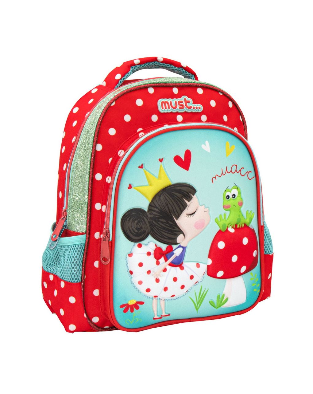 σχολική τσάντα πλάτης νηπίου must princess with frog 3d soft 2 θήκες  000584999 - must