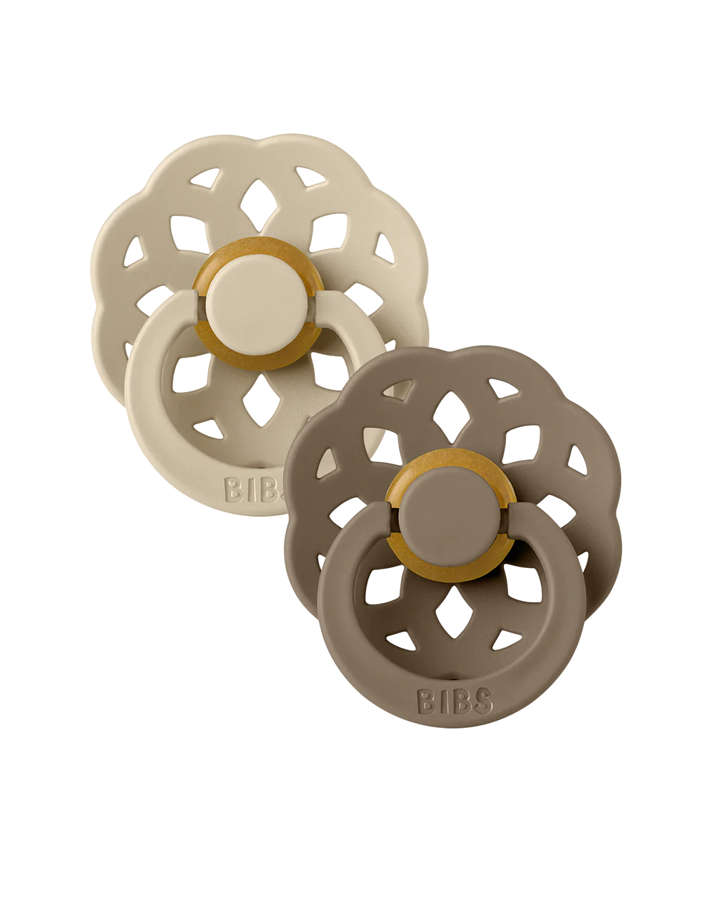 Bibs – πιπίλες boheme vanilla/dark oak +0 μηνών σετ 2 τεμ. - BIBS