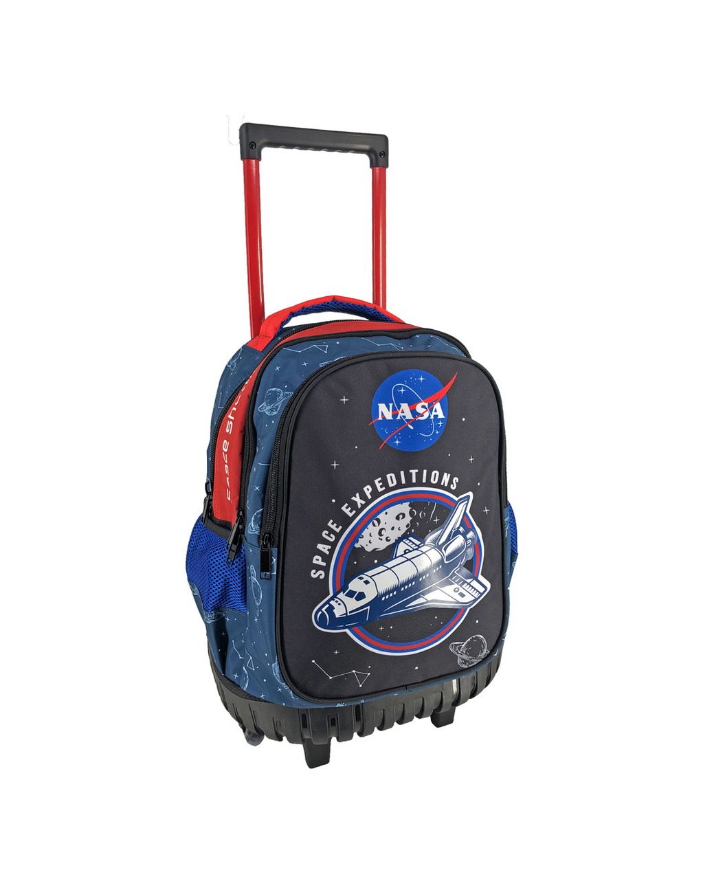 σχολική τσάντα τρόλεϊ δημοτικού nasa space expeditions 3 θήκες 000486033 - NASA