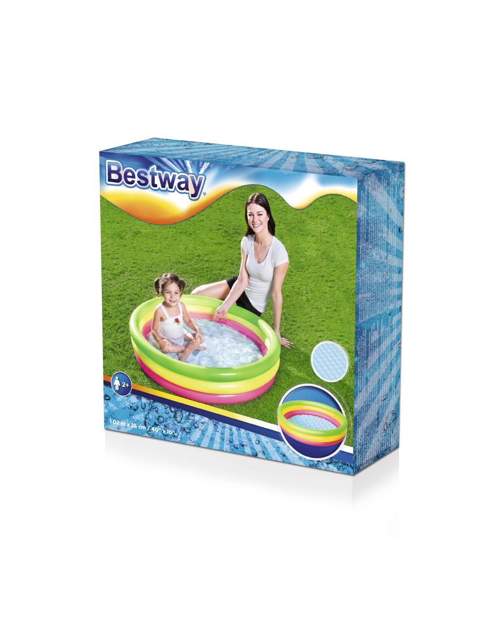 Bestway φουσκωτή πισίνα πολύχρωμη 102x25cm - Bestway