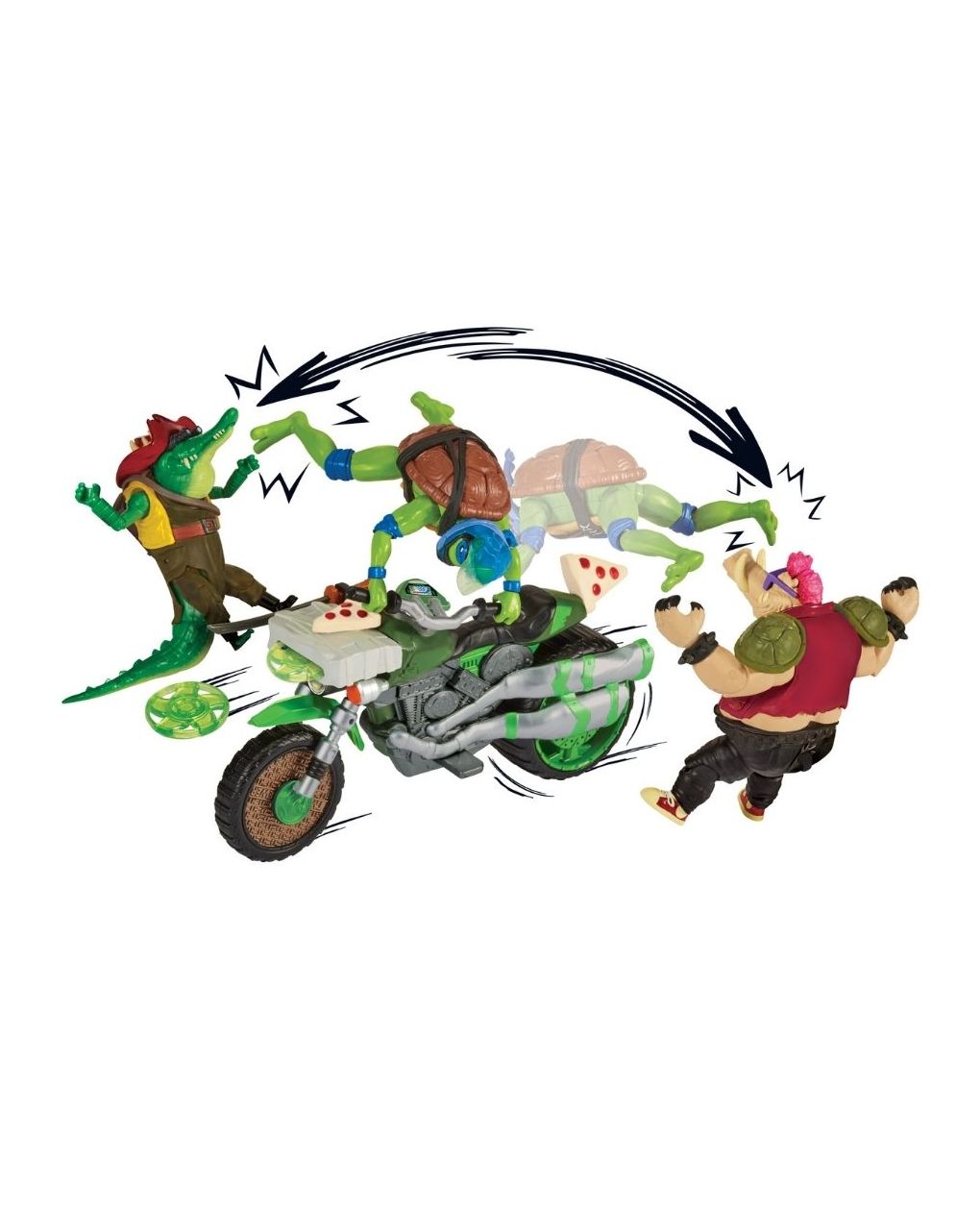 Tmnt movie χελωνονιντζάκια όχημα με φιγούρα & αξεσουάρ (2 σχέδια) tu803000 - TURTLES NINJA
