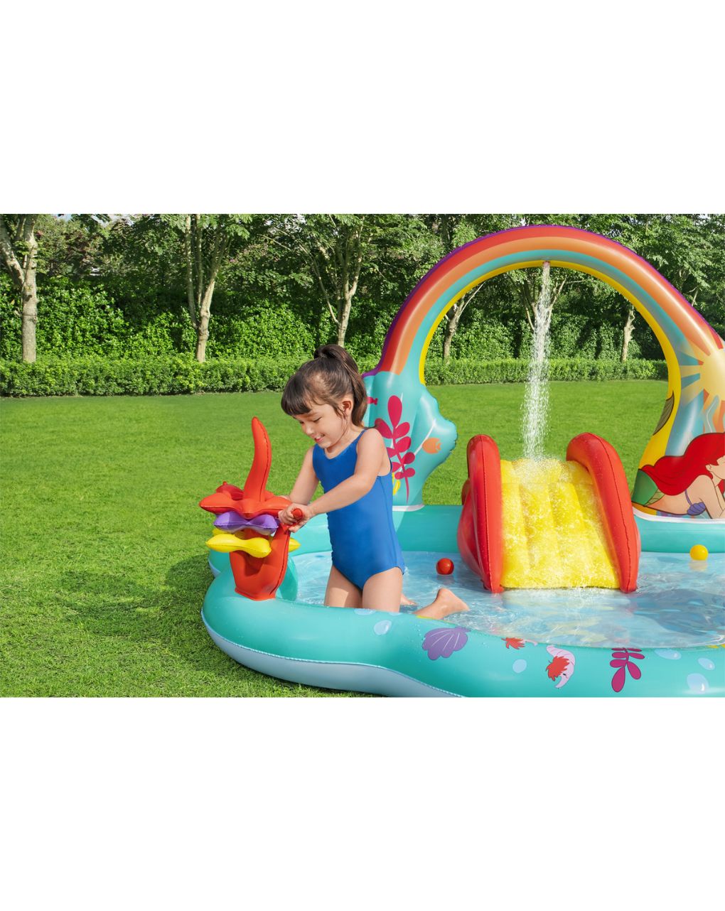 Bestway playcenter πισίνα disney μικρή γοργόνα με αξεσουάρ 221x193x117cm - Bestway