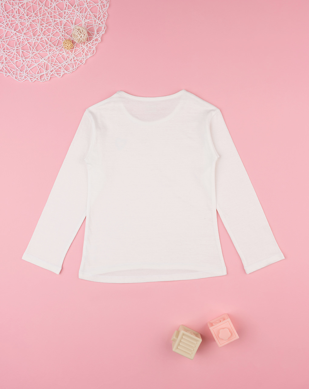 παιδική μπλούζα λευκή με καρδούλα για κορίτσι - Prénatal