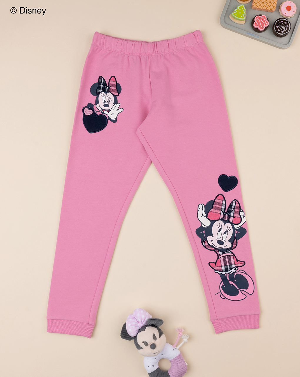 παιδικό παντελόνι φόρμας ροζ με τη minnie για κορίτσι - Prénatal
