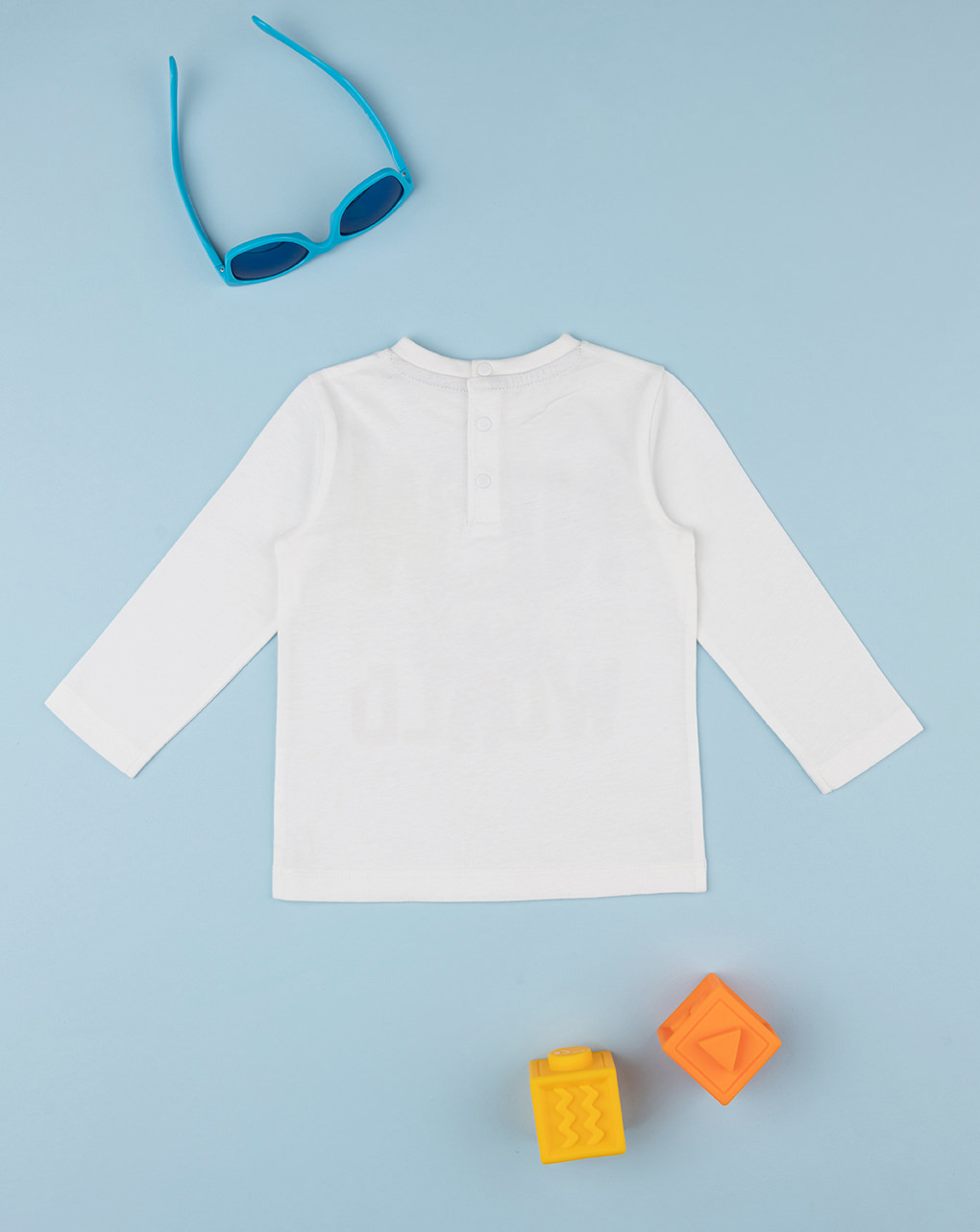 βρεφική μπλούζα λευκή new world για αγόρι - Prénatal