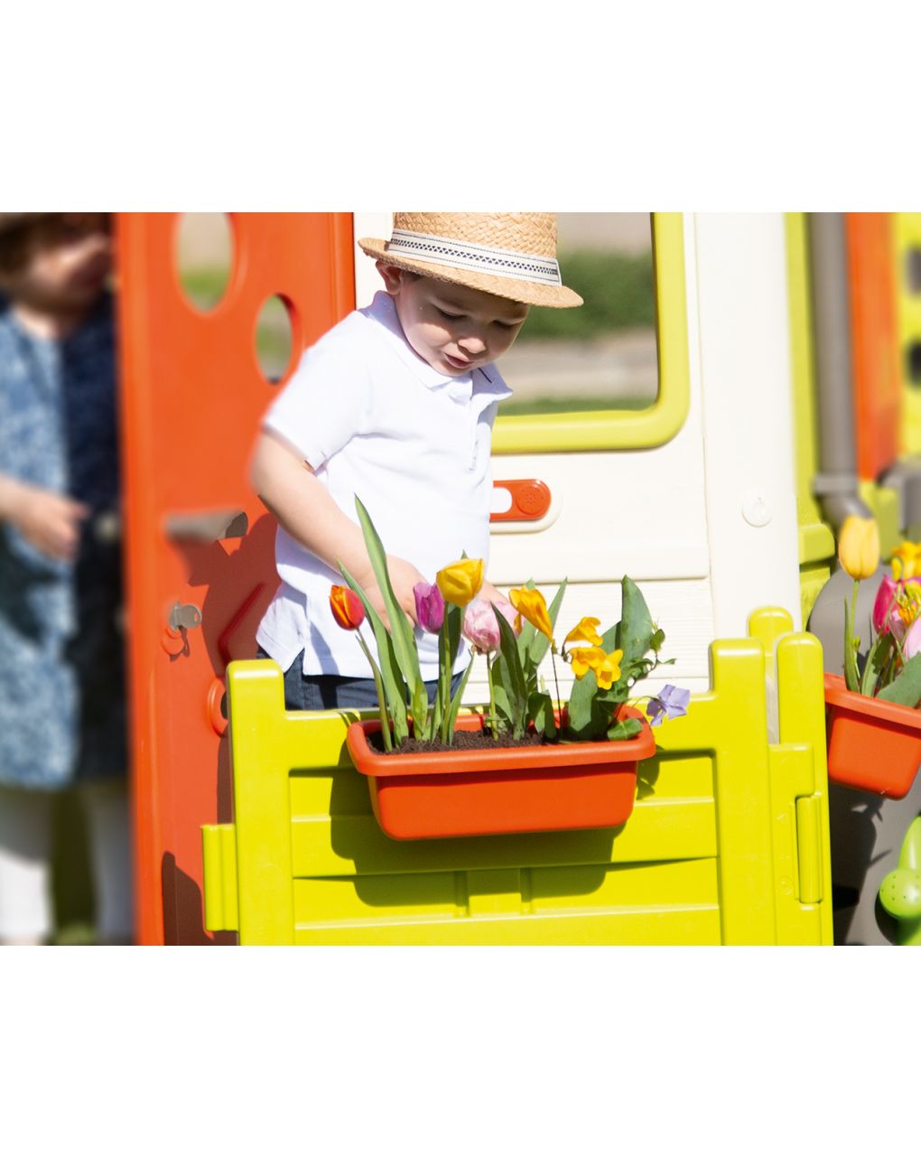 Smoby αξεσουάρ πρόσθετο για σπιτάκια: φράχτης με ζαρντινιέρες smb810904 - Smoby