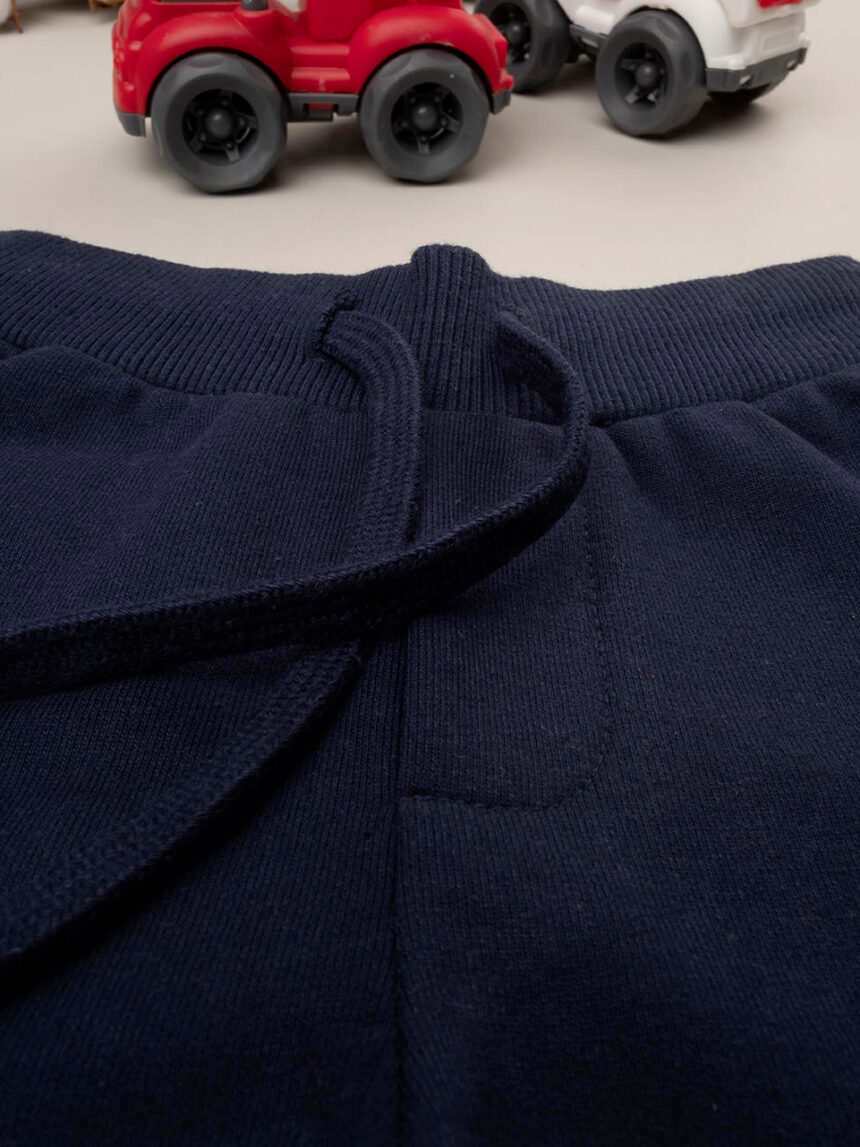 βρεφικό παντελόνι φόρμας μπλε french terry για αγόρι - Prénatal