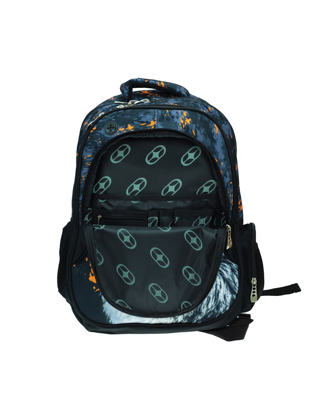 Bmu τσάντα πλάτης οβάλ no fear white wolf 348-11031 - NO FEAR