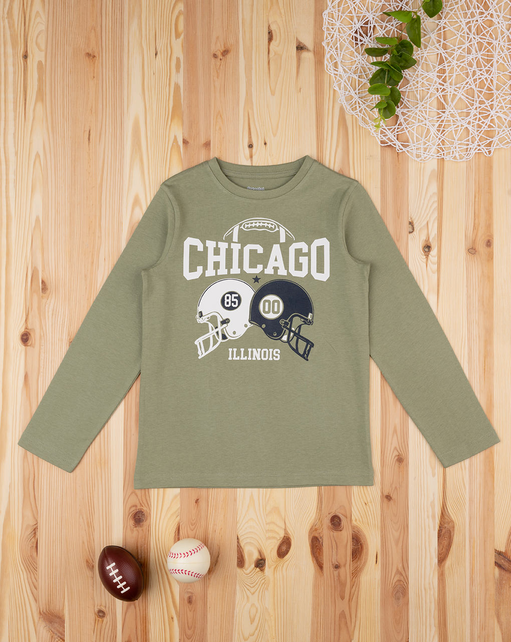 παιδική μπλούζα χακί chicago για αγόρι - Prénatal