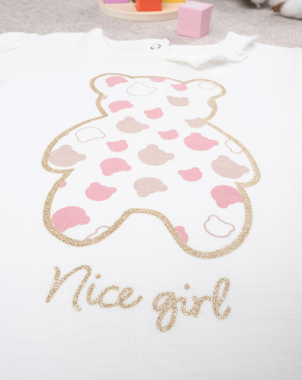 βρεφική μπλούζα λευκή nice girl για κορίτσι - Prénatal