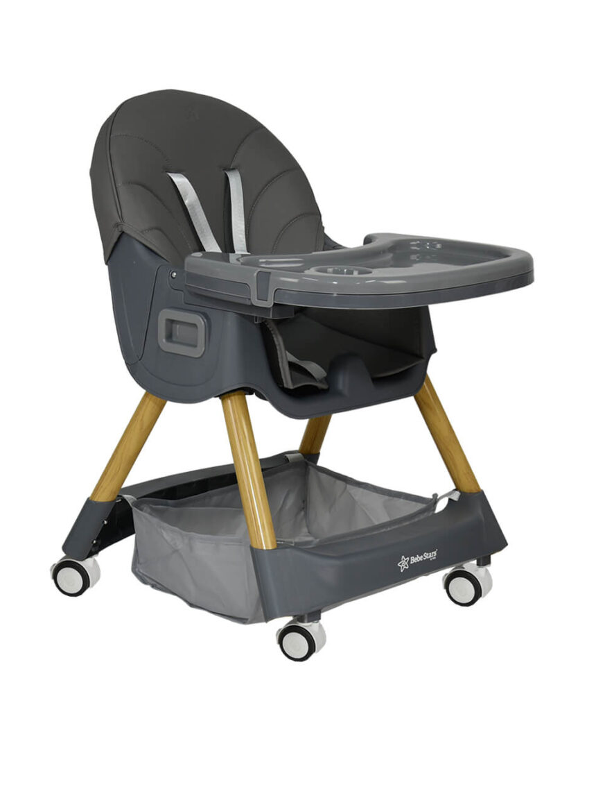 Bebe stars καρέκλα φαγητού meal 2 in 1 grey 899-186 - Bebe Stars