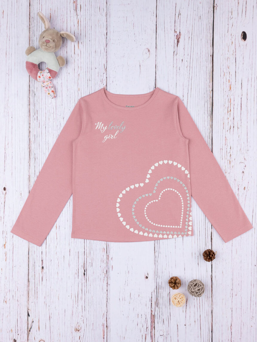 παιδική μπλούζα ροζ lovely girl για κορίτσι - Prénatal