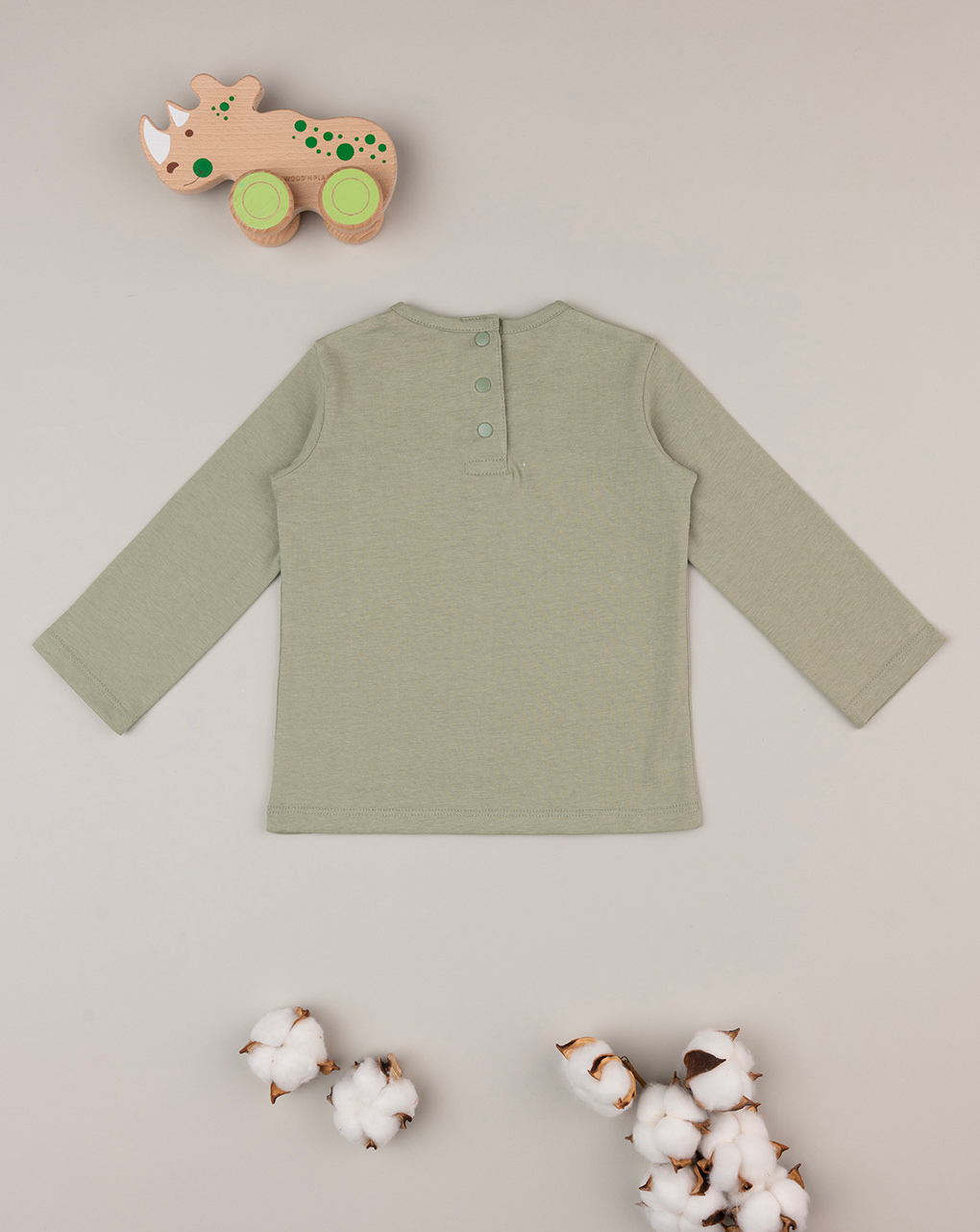 βρεφική μπλούζα χακί teddy για κορίτσι - Prénatal