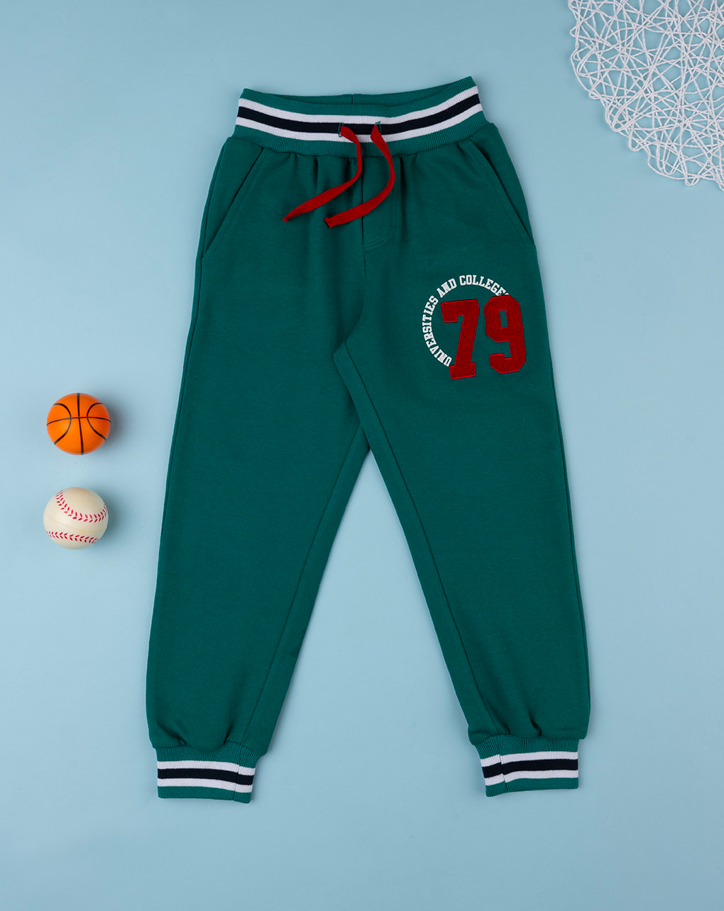 παιδικό παντελόνι φόρμας πράσινο 79 για αγόρι - Prénatal