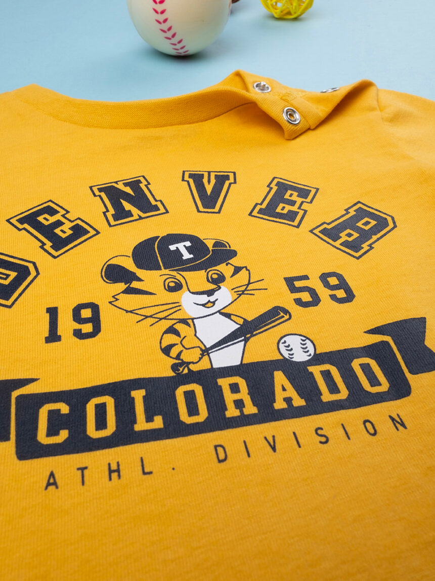 βρεφική μπλούζα κίτρινη denver για αγόρι - Prénatal