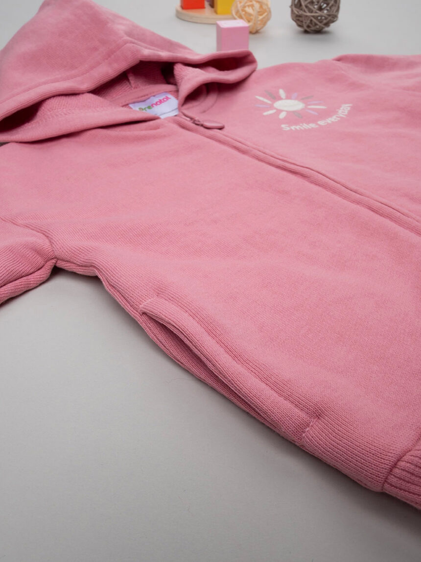 βρεφική ζακέτα φούτερ ροζ με ήλιους για κορίτσι - Prénatal