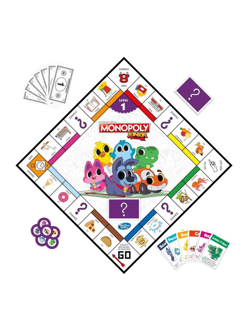 Hasbro gaming monopoly junior 2 σε 1 f8562 - Monopoly