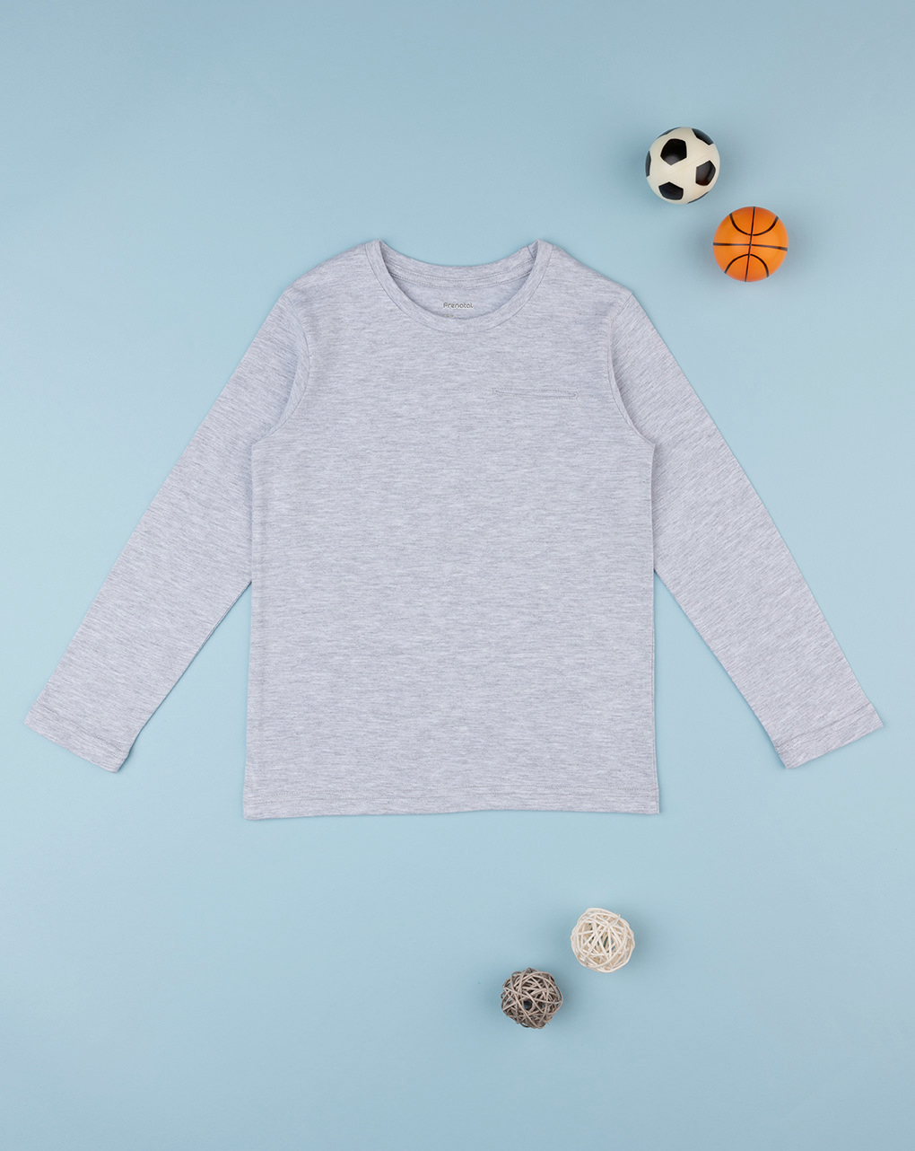 παιδική μπλούζα γκρι με τσέπη για αγόρι - Prénatal