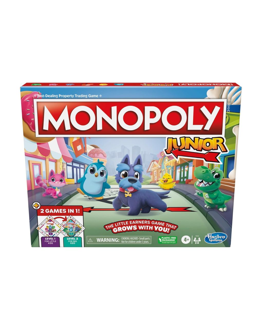 Hasbro gaming monopoly junior 2 σε 1 f8562 - Monopoly