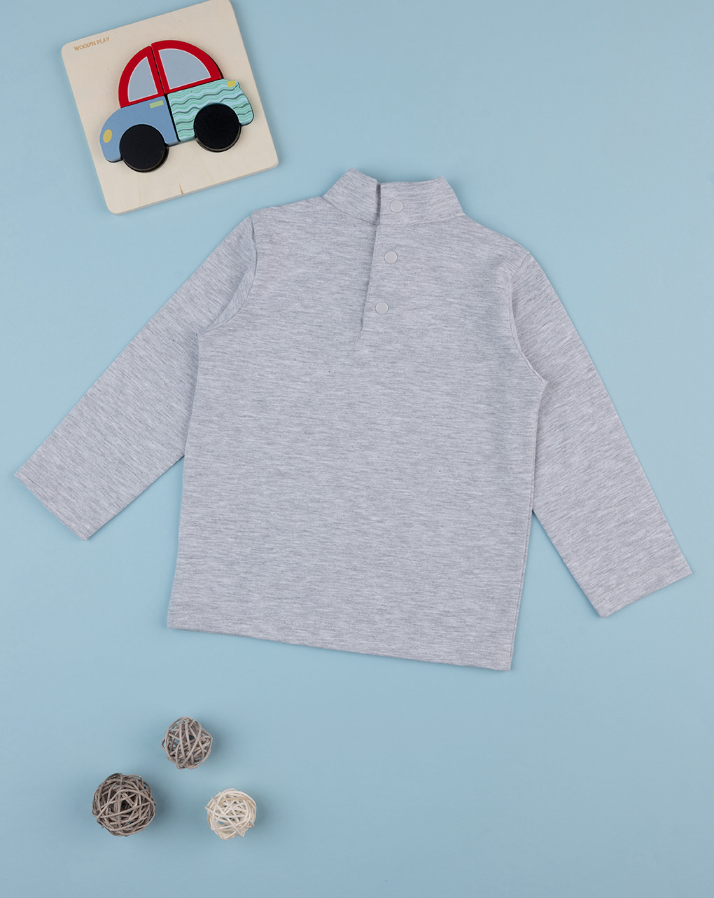 βρεφική μπλούζα ζιβάγκο γκρι για αγόρι - Prénatal