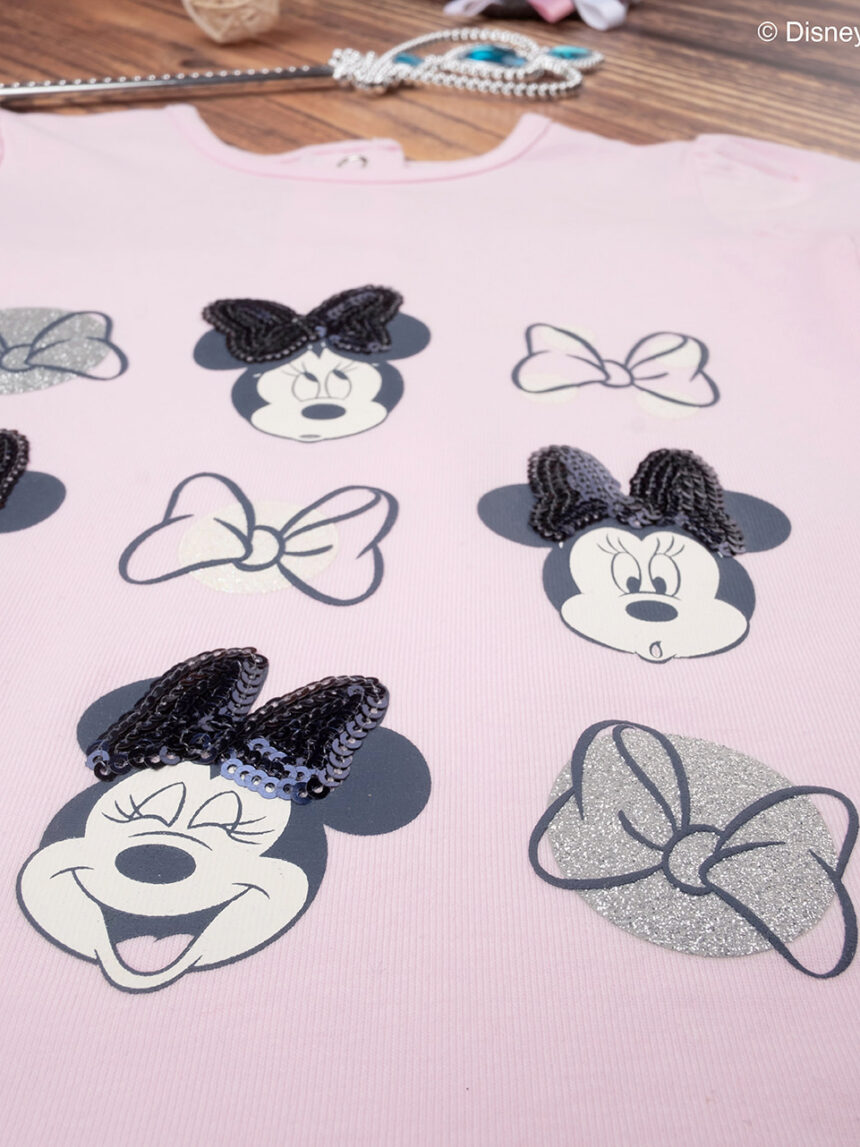 βρεφική μπλούζα ροζ με τη minnie για κορίτσι - Prénatal