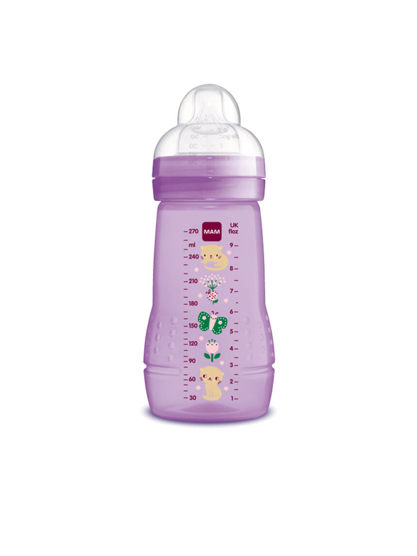 Mam μπιμπερό easy active baby bottle 270ml girl 2+ μηνών - Mam