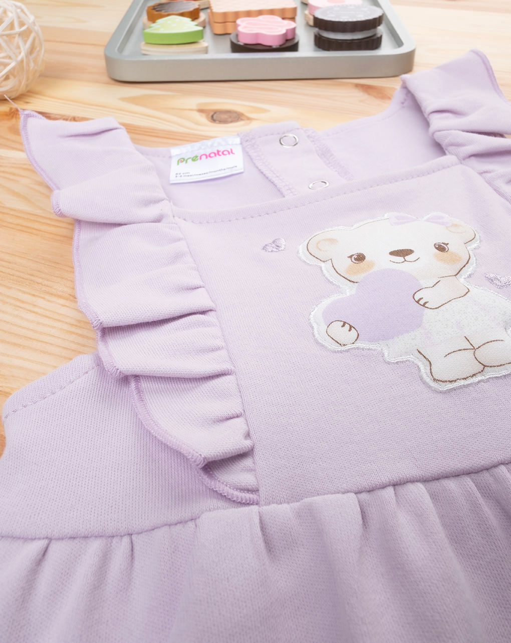 βρεφικό σετ μπλούζα και σαλοπέτα με αρκουδάκι για κορίτσι - Prénatal