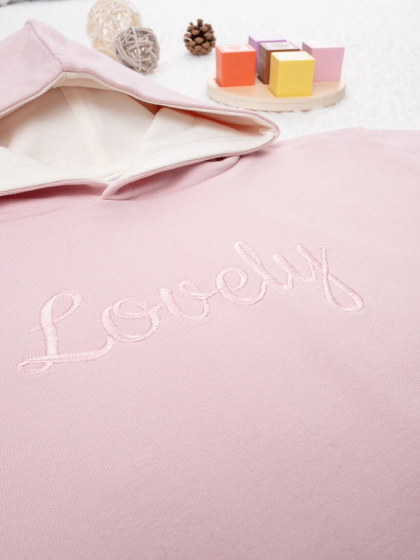 βρεφική μπλούζα φούτερ ροζ lovely για κορίτσι - Prénatal