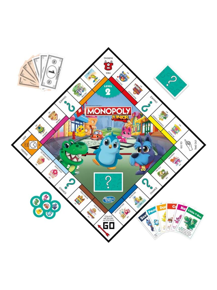 Hasbro gaming monopoly junior 2 σε 1 f8562 - Monopoly