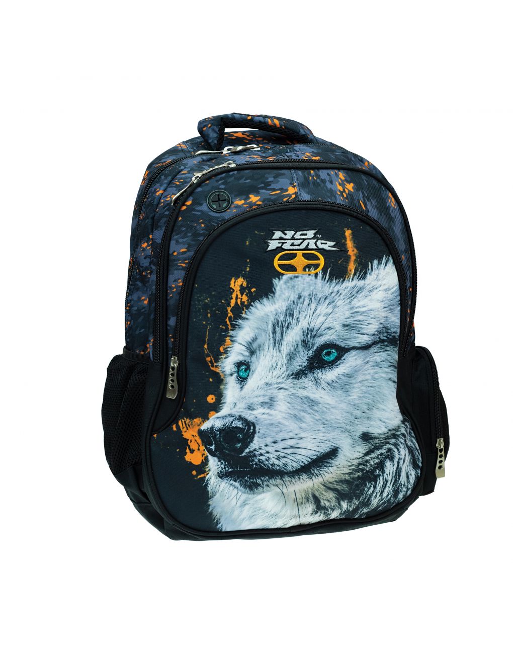 Bmu τσάντα πλάτης οβάλ no fear white wolf 348-11031 - NO FEAR