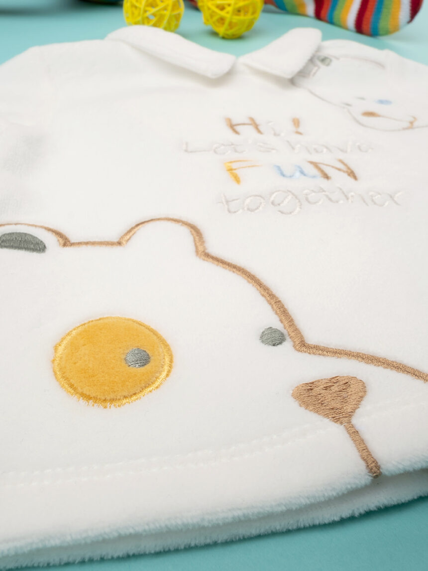 βρεφικό σετ σενίλ μπλούζα και γκέτα fun για αγόρι - Prénatal