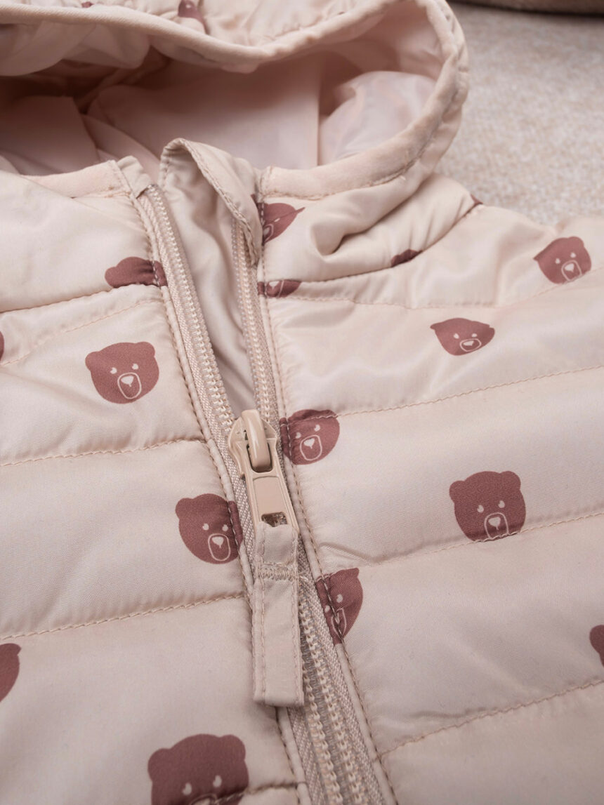 βρεφικό μπουφάν φουσκωτό μπεζ teddy για αγόρι - Prénatal