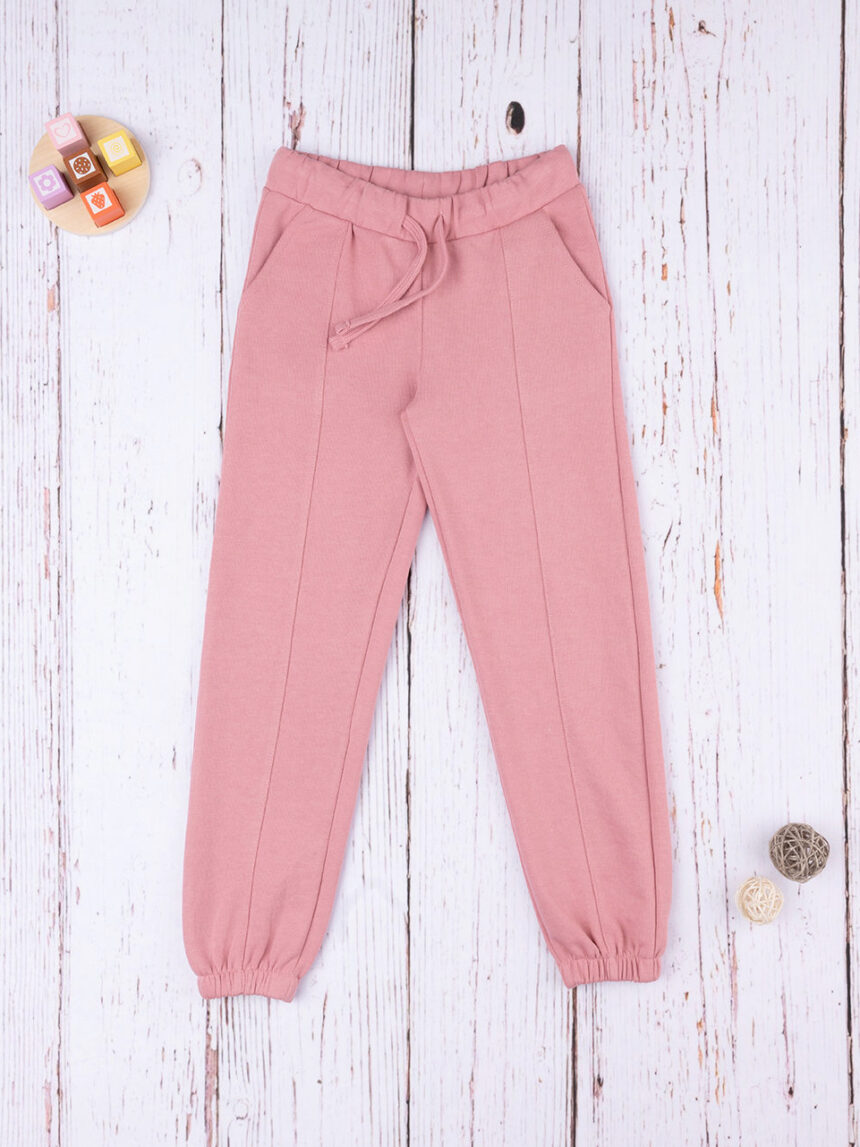 παιδικό παντελόνι φούτερ ροζ για κορίτσι - Prénatal