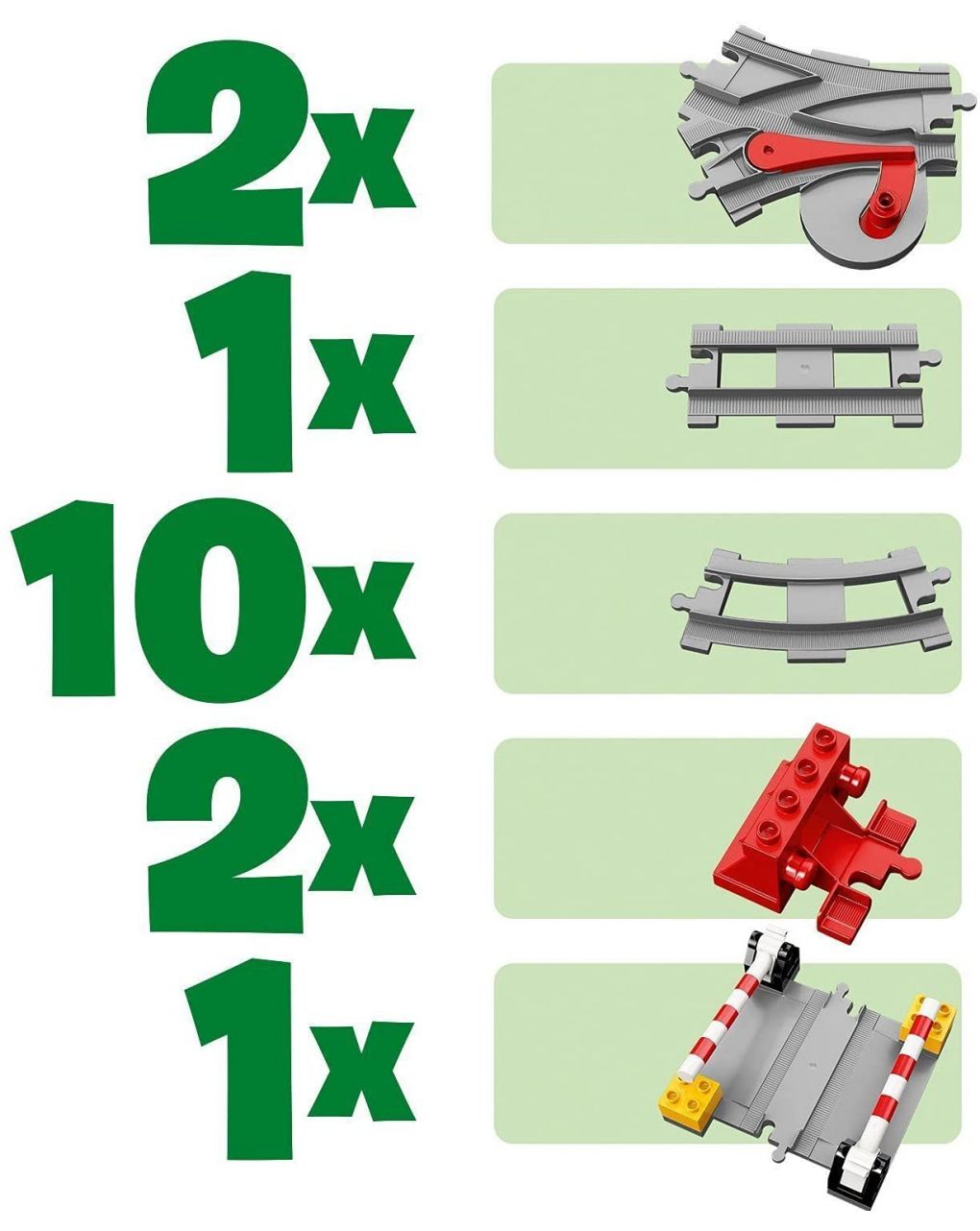 Lego duplo σιδηροδρομικές τροχιές 10882 - Lego, LEGO DUPLO