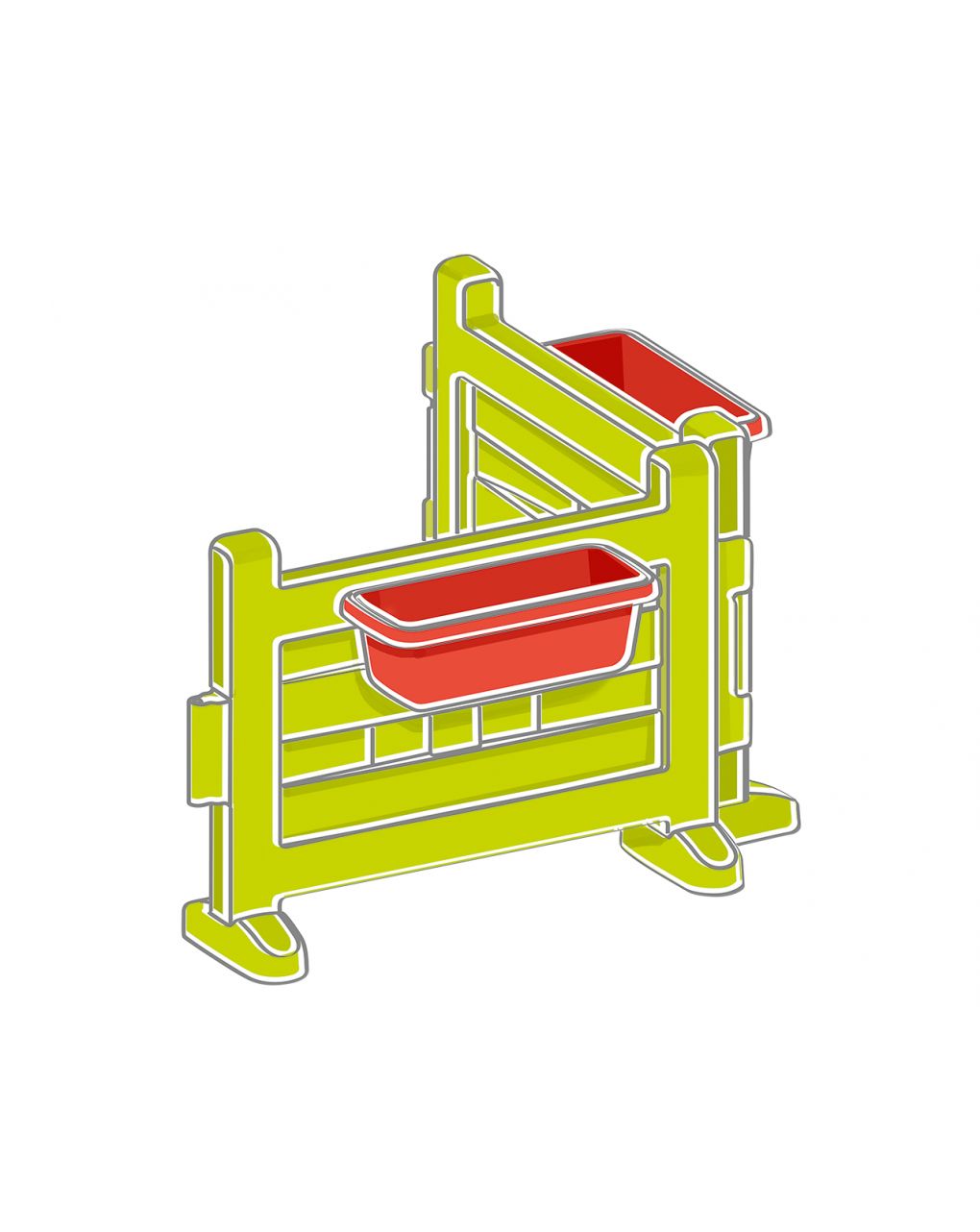 Smoby αξεσουάρ πρόσθετο για σπιτάκια: φράχτης με ζαρντινιέρες smb810904 - Smoby