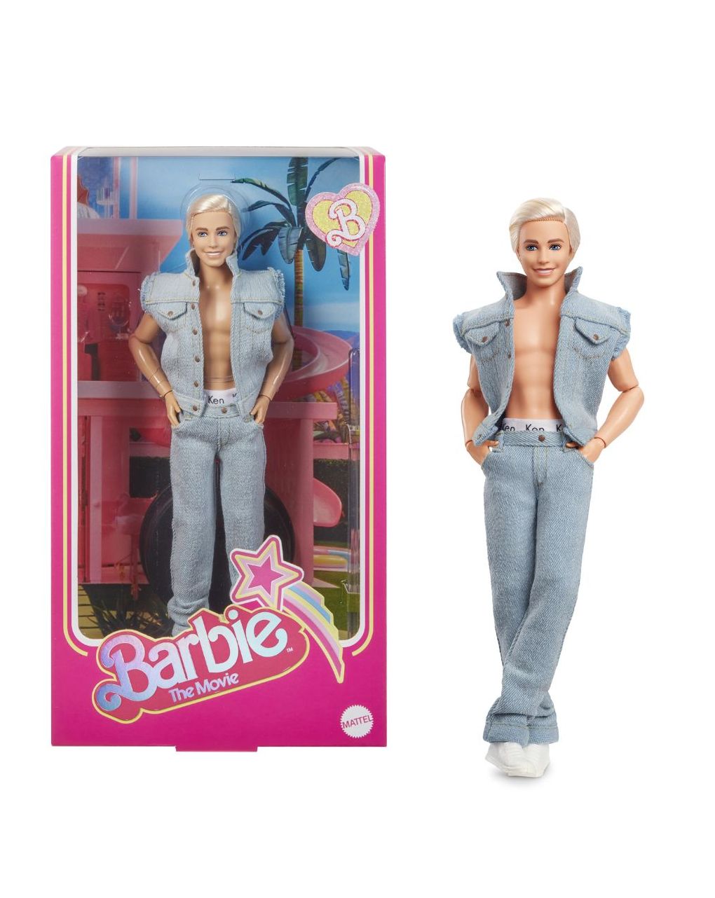 Barbie the movie κούκλα ken denim matching set hrf27