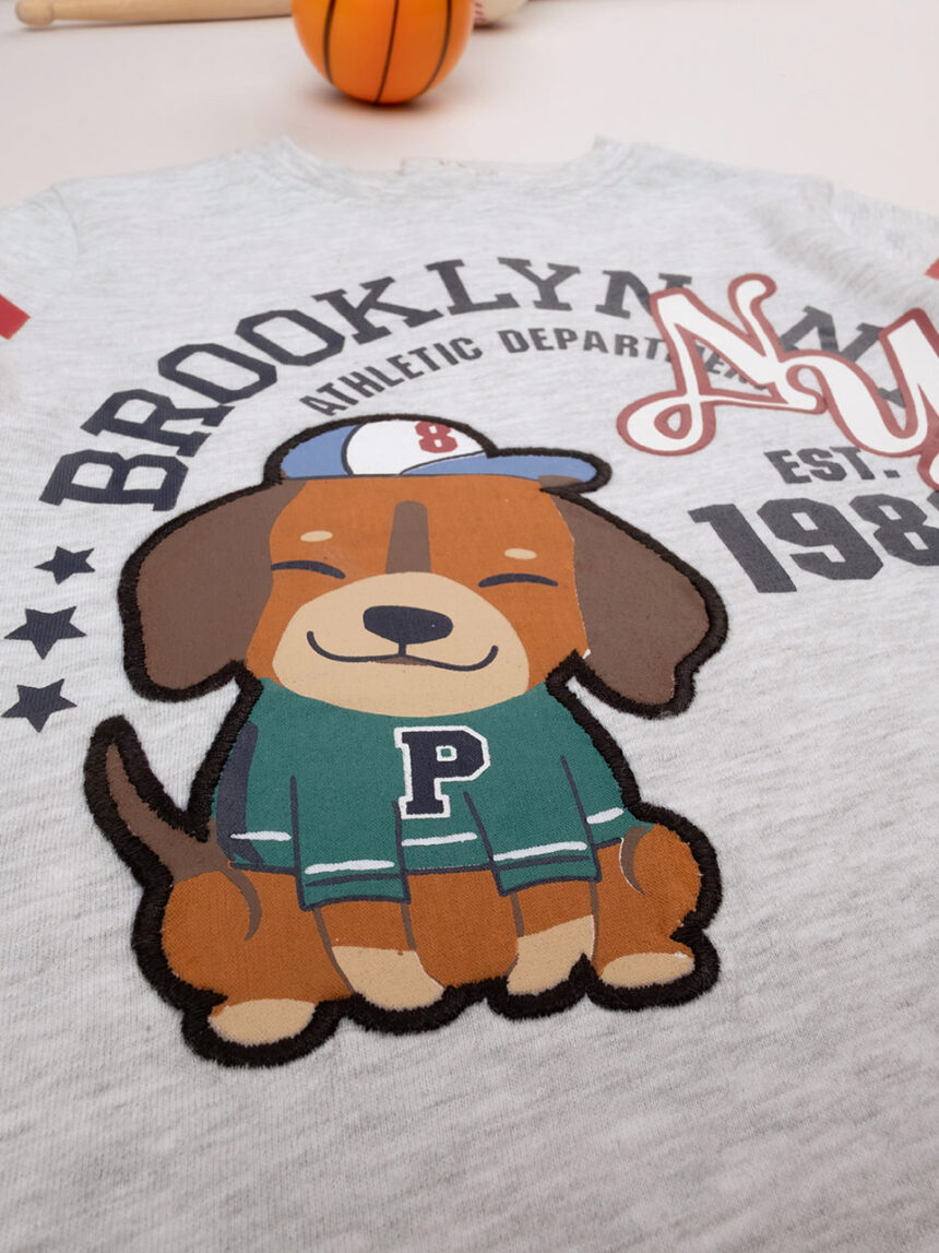 βρεφική μπλούζα γκρι brooklyn για αγόρι - Prénatal