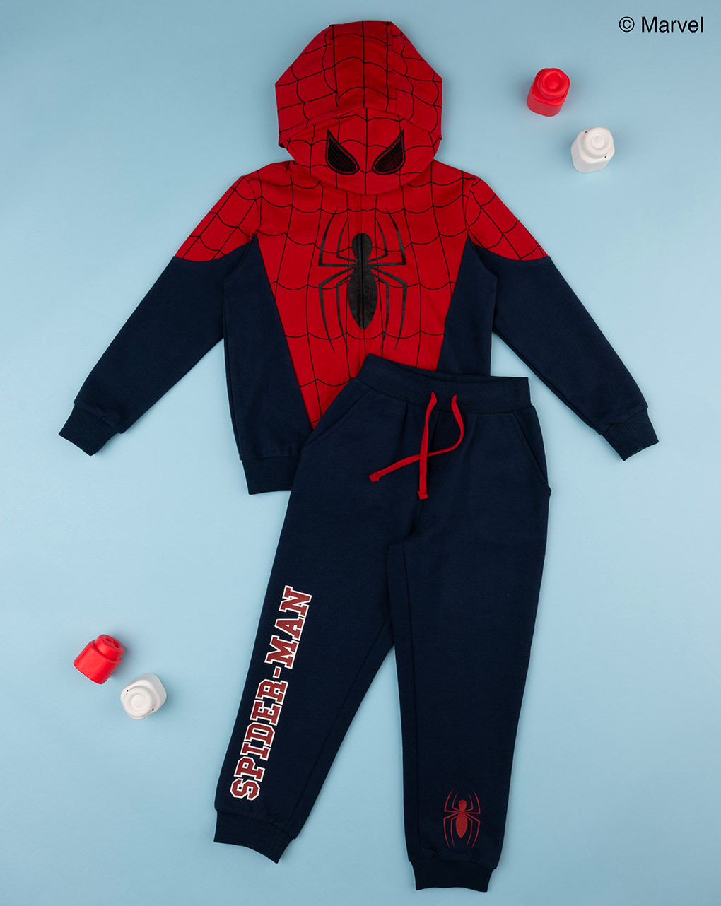 παιδικό σετ ζακέτα και φόρμα spiderman για αγόρι