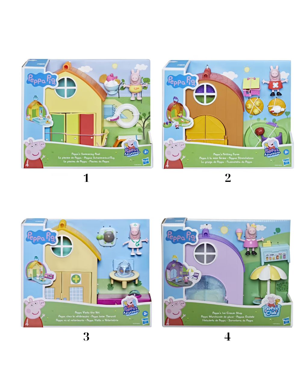 Peppa pig σετ παιχνιδιού peppa’s day trip 4 σχέδια f2168 - Peppa Pig