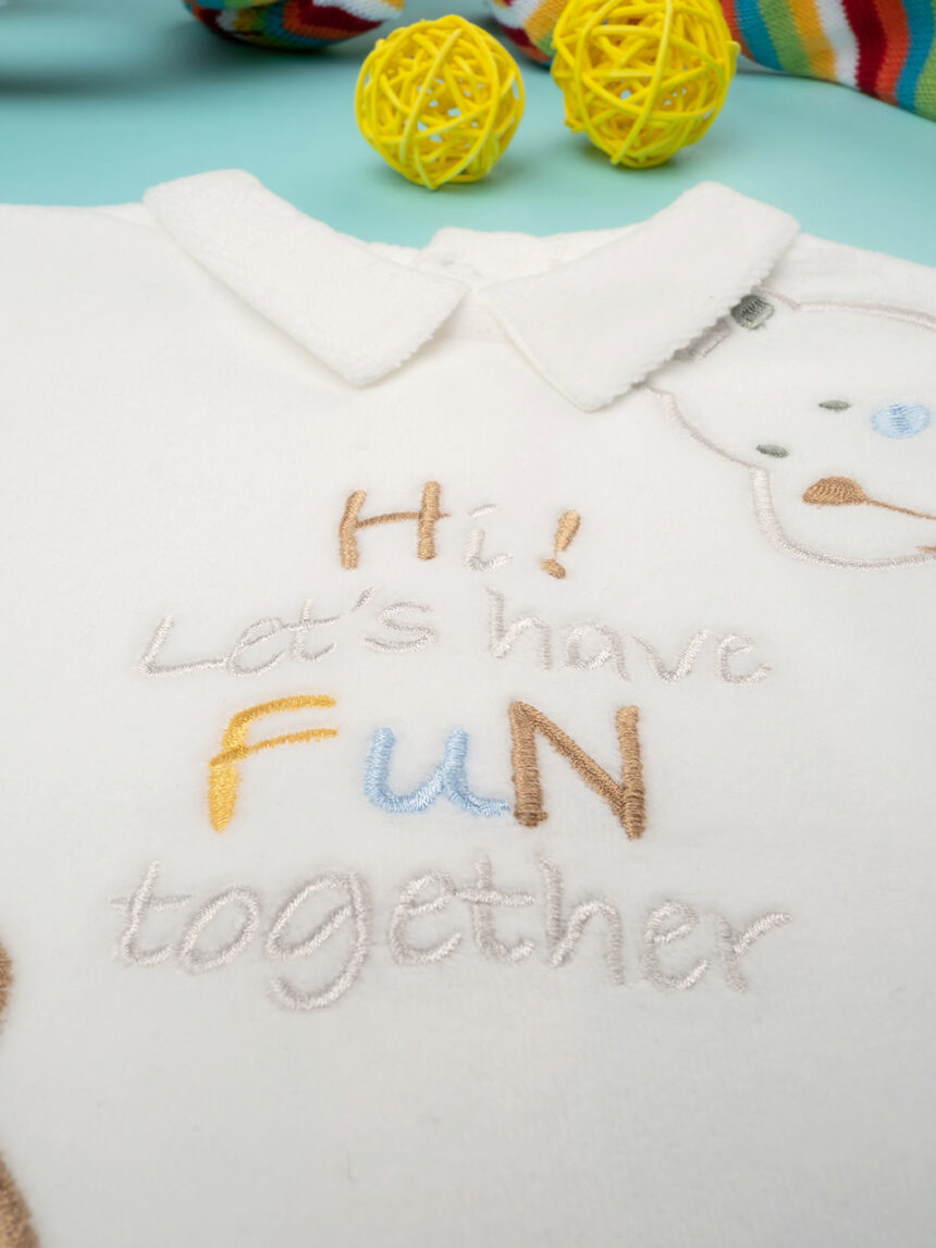 βρεφικό σετ σενίλ μπλούζα και γκέτα fun για αγόρι - Prénatal