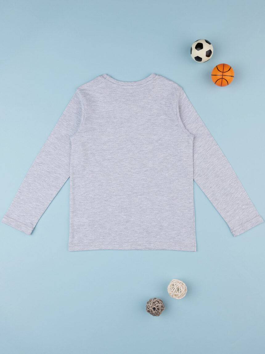 παιδική μπλούζα γκρι με τσέπη για αγόρι - Prénatal