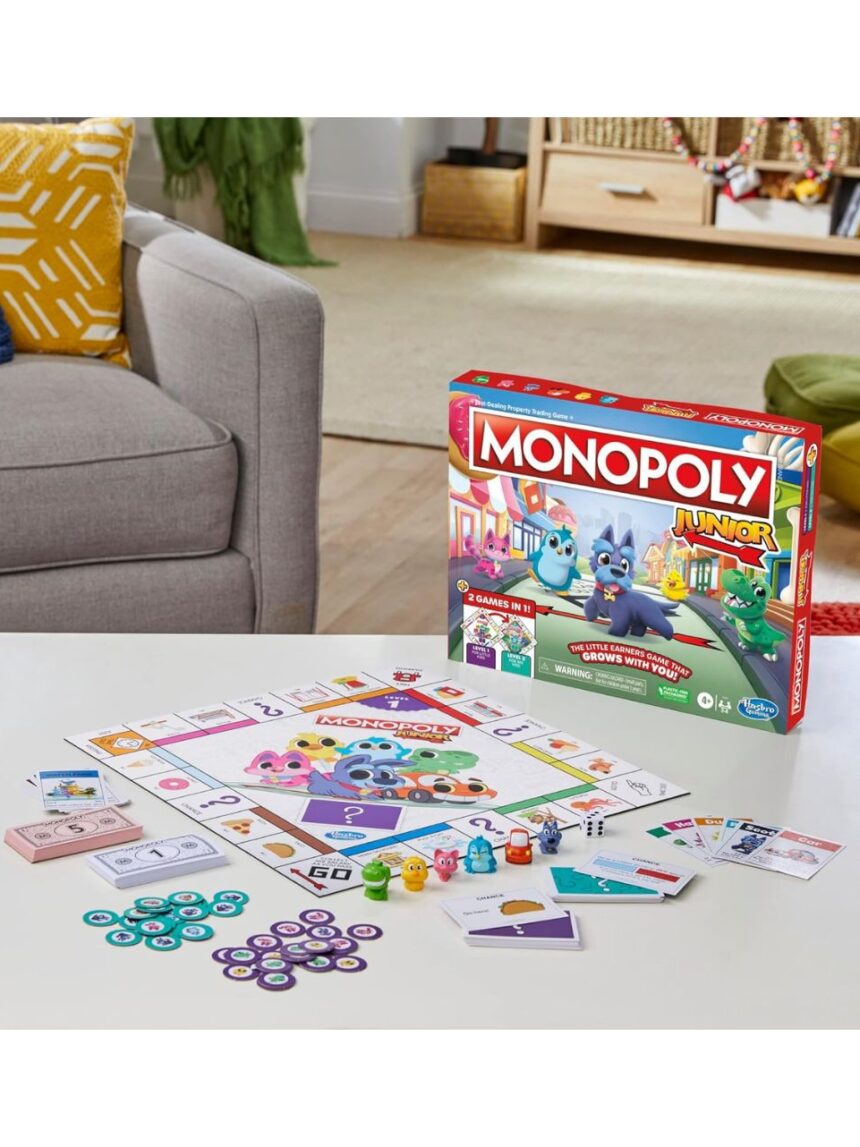 Hasbro gaming monopoly junior 2 σε 1 f8562 - Monopoly