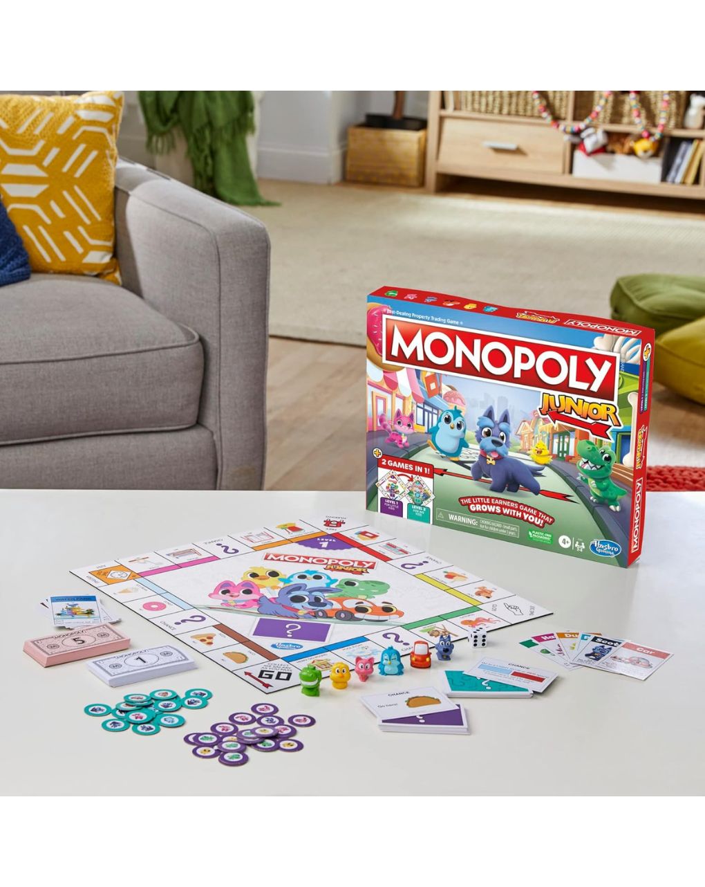 Hasbro gaming monopoly junior 2 σε 1 f8562 - Monopoly