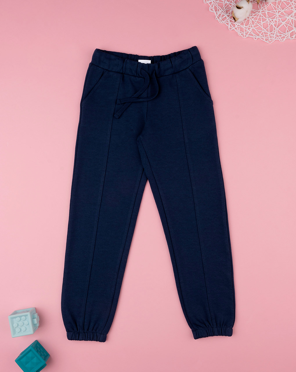 παιδικό παντελόνι φούτερ μπλε για κορίτσι - Prénatal