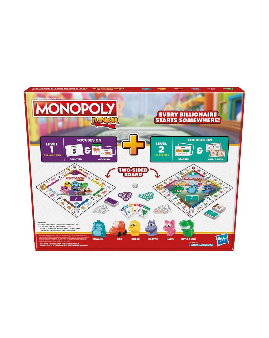 Hasbro gaming monopoly junior 2 σε 1 f8562 - Monopoly