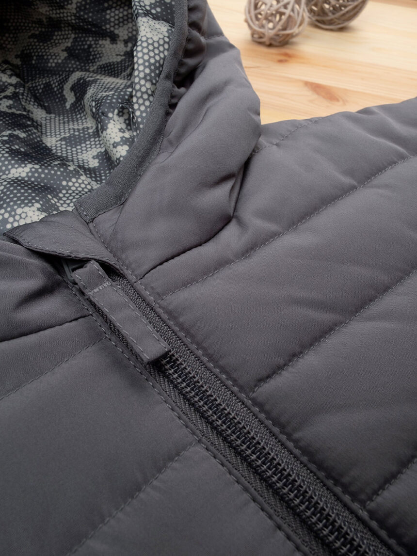 παιδικό μπουφάν φουσκωτό γκρι για αγόρι - Prénatal