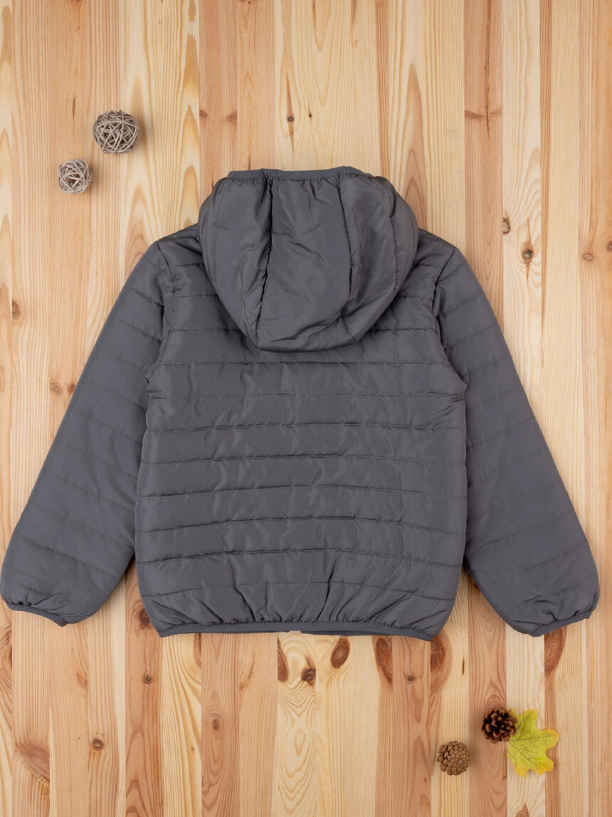 παιδικό μπουφάν φουσκωτό γκρι για αγόρι - Prénatal