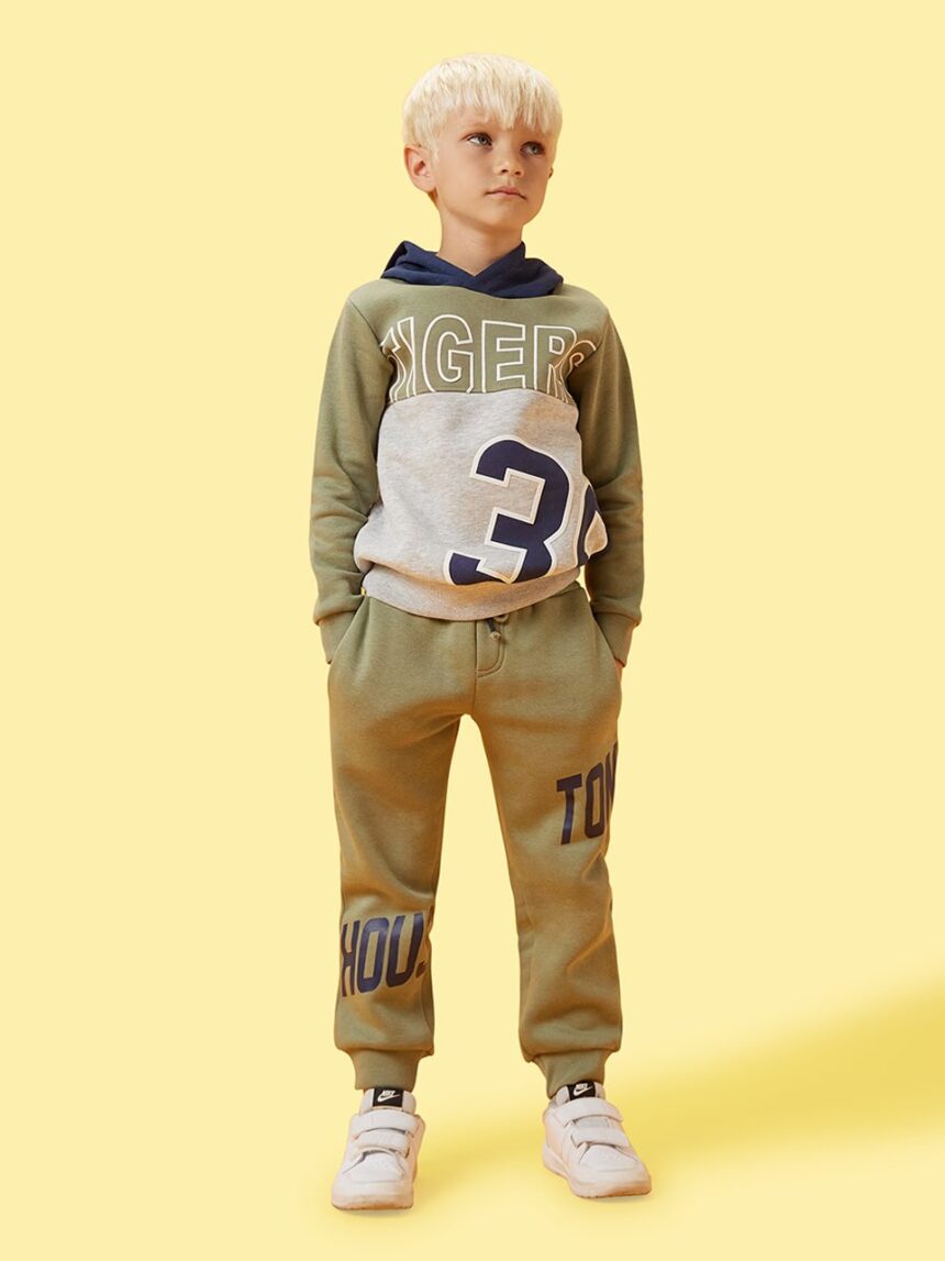παιδική μπλούζα φούτερ τρίχρωμη tigers για αγόρι - Prénatal