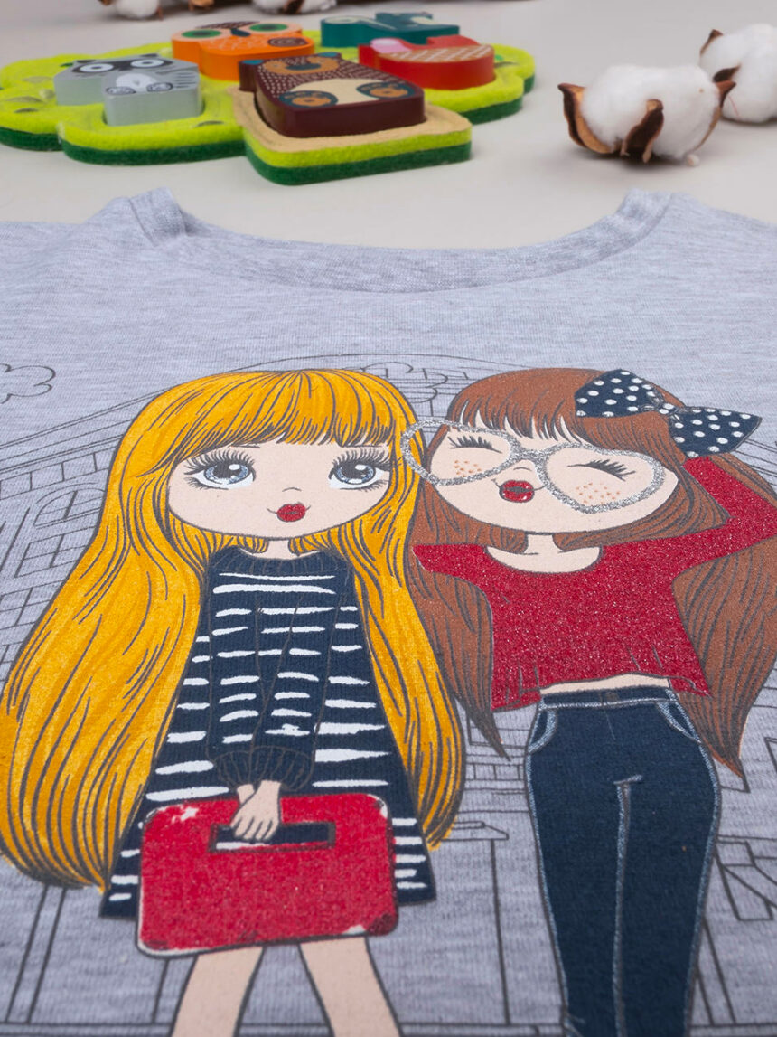 παιδικό σετ μπλούζα και κολάν φούτερ για κορίτσι - Prénatal